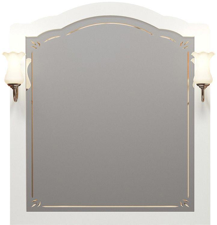 Зеркало Лоренцо 100, 960x1031x22 мм, цвет белый без патины, БЕЗ светил. н. 93950, крепеж в комплекте ZZ