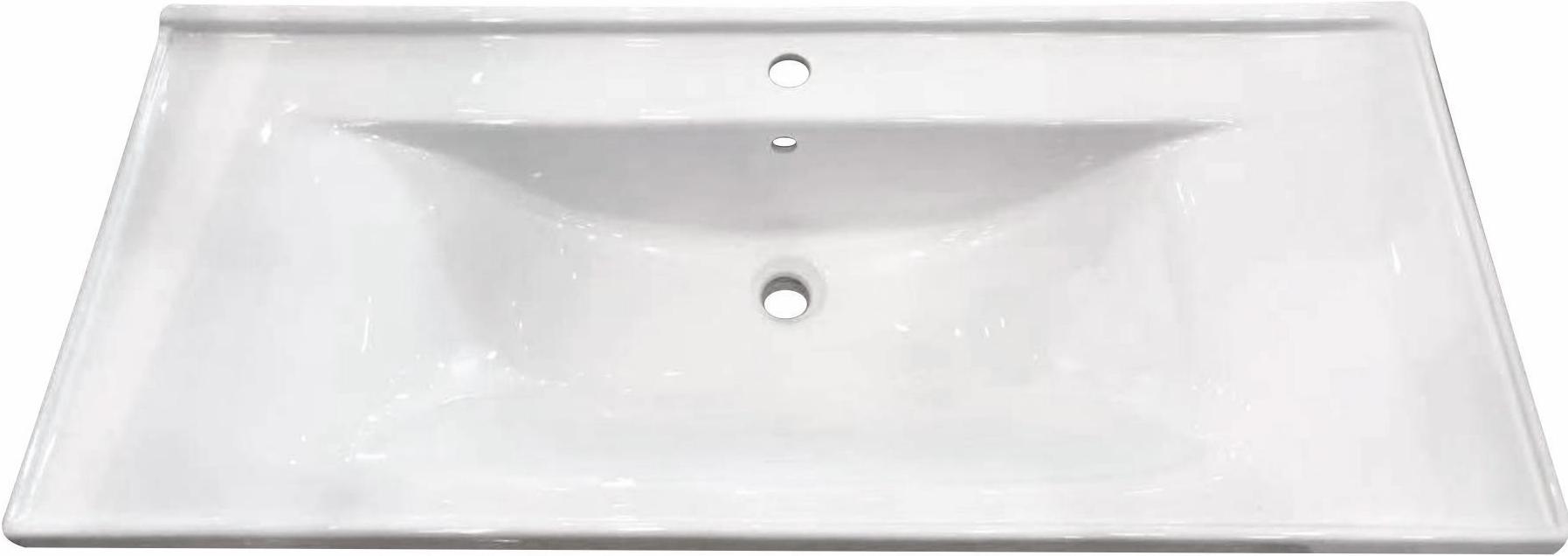 Раковина 120 см, керамическая, для мебели "Soho", цв. белый ZZ