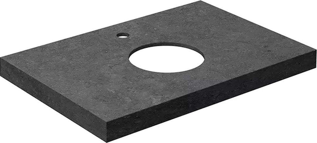 Cтолешница из плитки 70х48 см для мебели CANALETTO, цвет серый темный ZZ