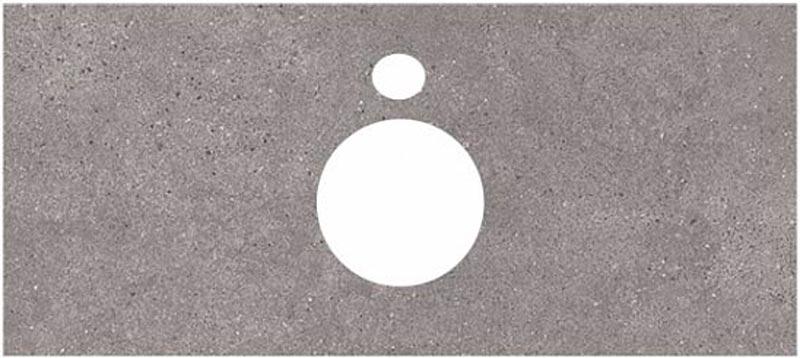 Cтолешница из плитки для мебели Plaza, 100 см, для накладных раковин, "Фондамента серый" ZZ