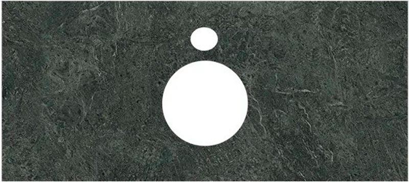 Cтолешница из плитки для мебели Plaza, 100 см, для накладной раковины "Риальто зеленый темный" XX ZZ