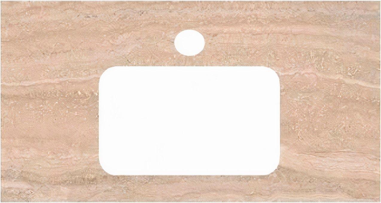 Cтолешница из плитки для мебели Plaza, 80 см, для раковин встраиваемых сверху, "Риальто песочный" ZZ