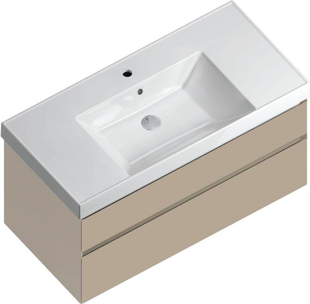 Тумба CUBO -100 см, подвесная, 2 выдвижной ящик , цв.лимо ZZ