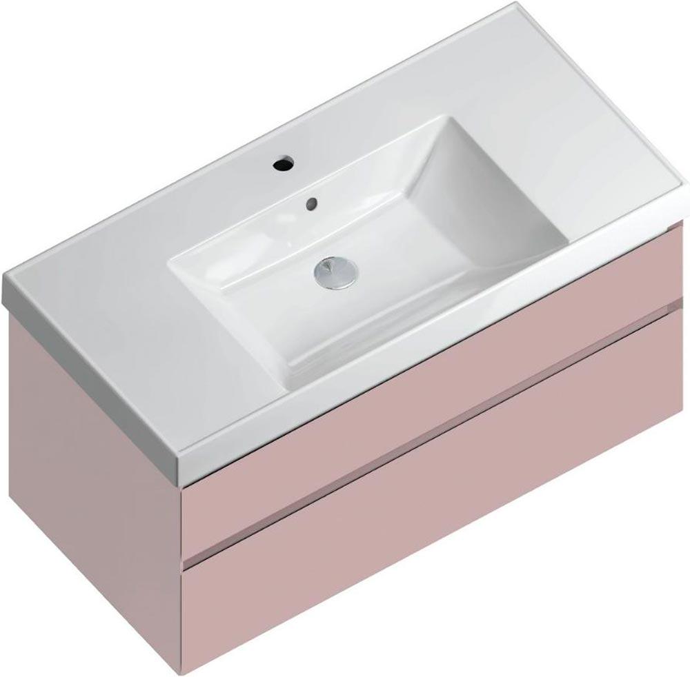 Тумба CUBO -100 см, подвесная, 2 выдвижной ящик, цв.мальва ZZ