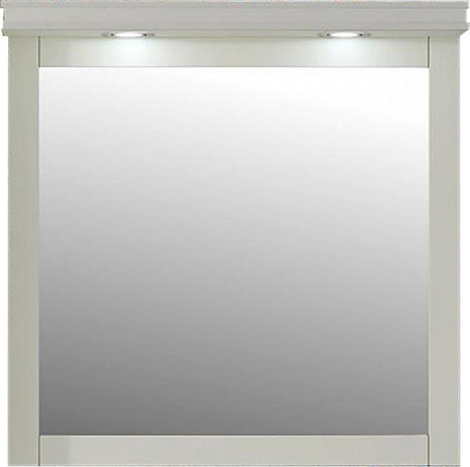 Зеркало Мираж 80, 780x780x2,2 мм,  цвет слоновая кость, БЕЗ козырька, крепеж в комплекте ZZ