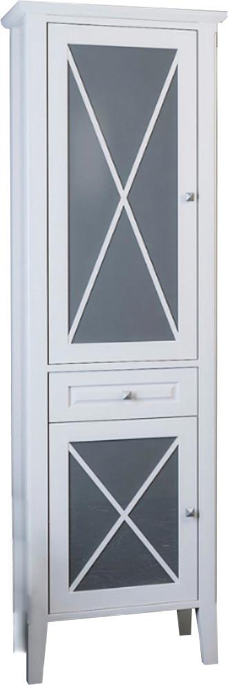 Пенал Палермо напольный 525х1670х356 мм, левый, цвет белый ZZ