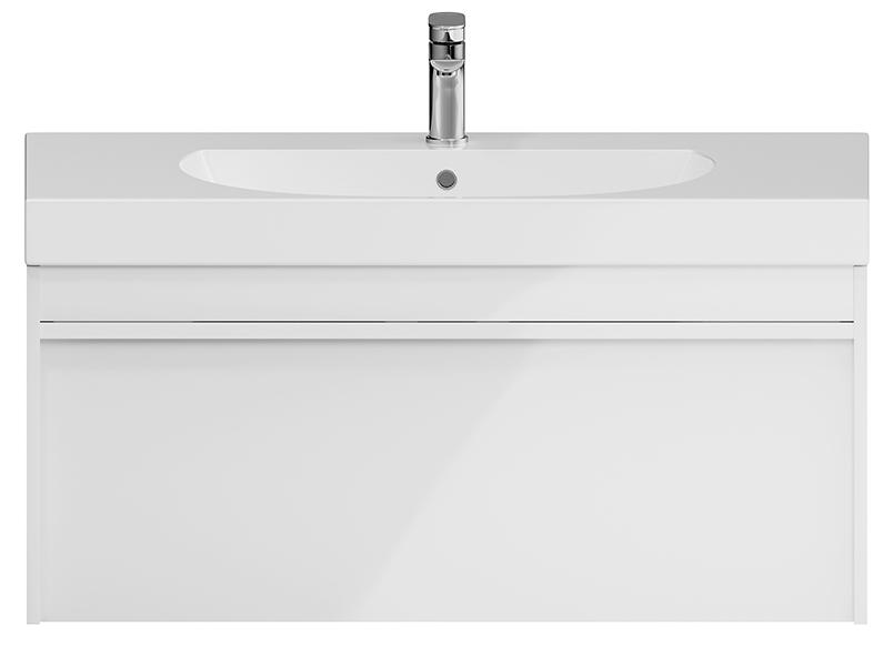 Тумба MODULA  подвесная 100 см с 1 выдвиж.ящ +1 органайзер, для раковины арт.CU.wb.100, цв.белый