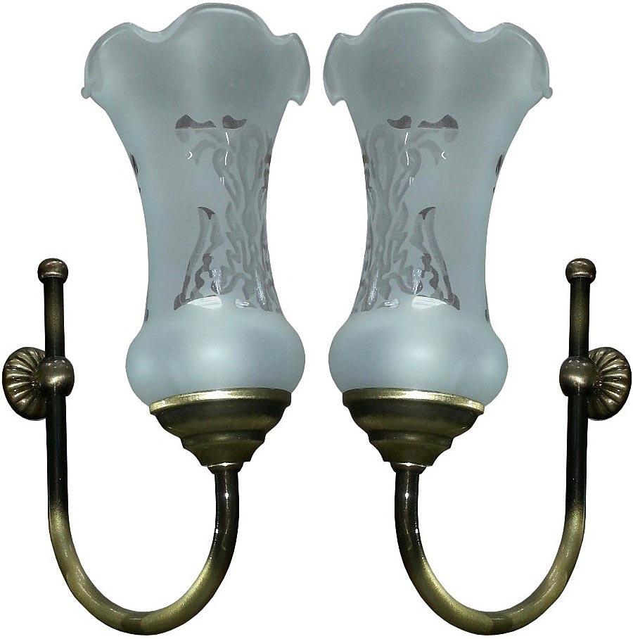 Комплект светильников для зеркала, универсальный, (2ШТ), бронза/стекло (ОТДЕЛЬНО НЕ ПРОДАЕТСЯ!)