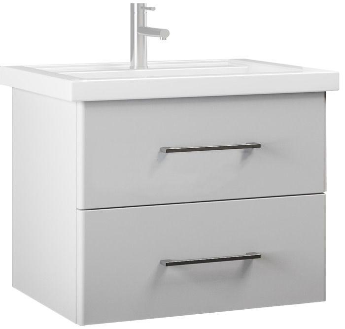 Тумба подвесная АРАБЕСКО 70, 705x460x606 мм, цвет белый, БЕЗ раковины Фостер 70, крепеж в комплекте