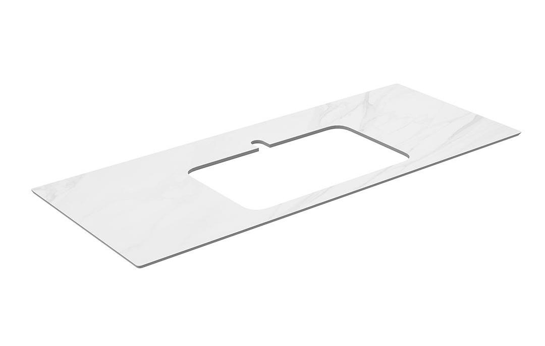 Cтолешница из плитки для мебели Plaza, 120 см, для полувстраиваемых раковин, цвет "Монте тиберио натуральный"