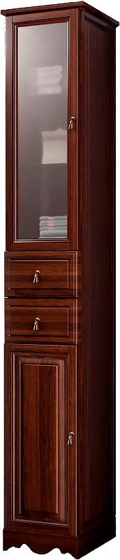 Пенал Риспекто 30 см напольный, ЛЕВЫЙ, орех антикварный (нагал, Р46), вар 2 (БЕЗ бельевой корзины)  ZZ