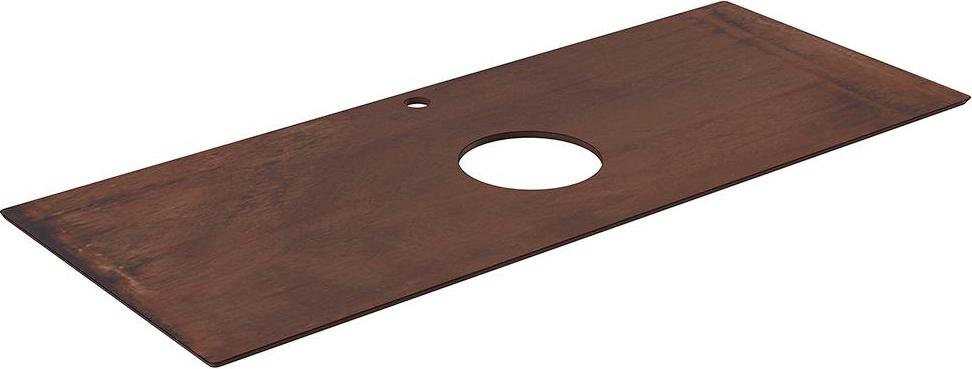 Cтолешница из плитки для мебели Plaza, 120 см, для накладных раковин, "Про Феррум коричневый" ZZ