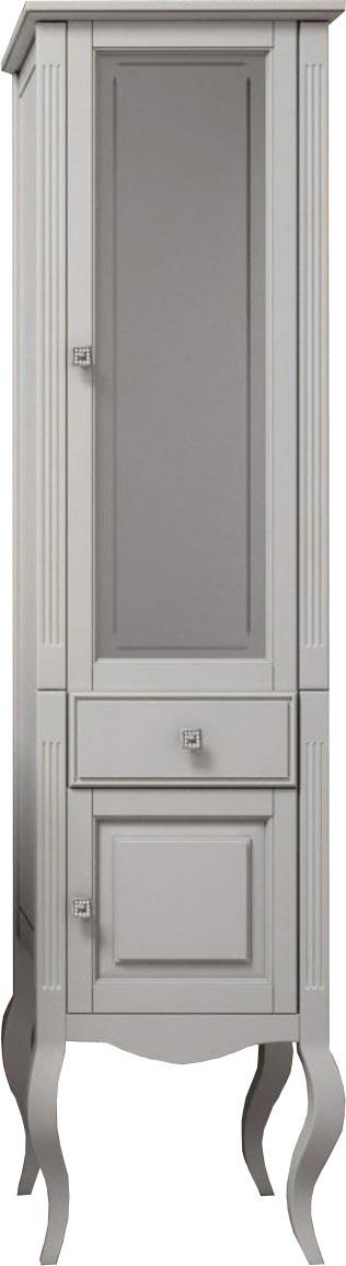 Пенал Лаура напольный 360x452x1800 мм, правый, цвет белый матовый, фурнитура хром ZZ