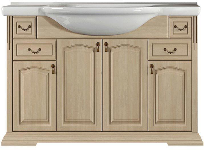 Тумба напольная Риспекто 120, 1210x900x500 мм, цвет слоновая кость, БЕЗ раковины Классик-Кировит 120(ном. n052326) ZZ