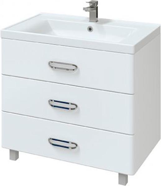Тумба напольная "FUJI -80", 3 выдвиж. ящика, цвет белый, без раковины "DEEP-80", ZZ
