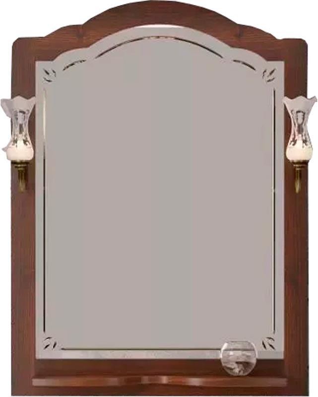 Зеркало Лоренцо 80, 760х1031х22мм, цвет свет.орех, без светильн. ном.93950, крепеж в комплекте, с выключателем, ZZ