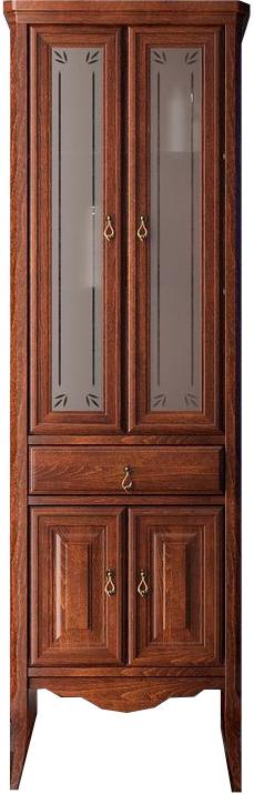 Пенал Лоренцо напольный 557/1755/360 мм, двустворчатый, цв. свет/орех ZZ