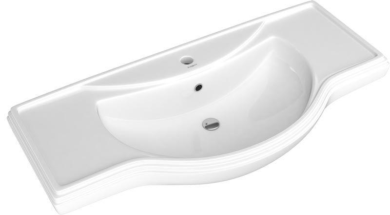 Раковина Классик 120 для тумбы Мираж,Риспекто белая (БЕЗ ТУМБЫ НЕ ПРОДАЕТСЯ!)ZZ