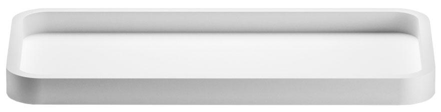 Лоток 30х14,5см, настольный, универсальный для ванной комнаты, (цв.белый), Stone ZZ
