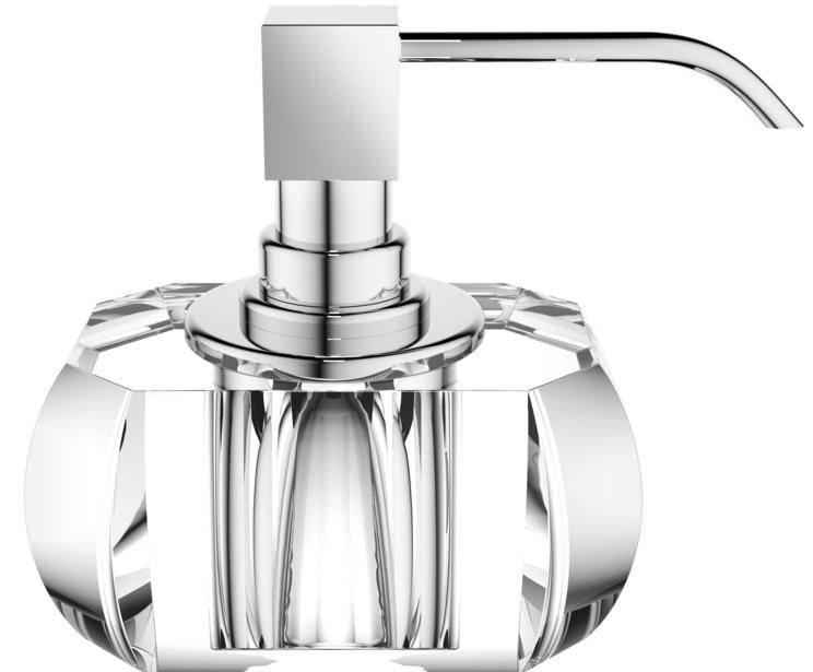 Дозатор настольный, хрустальное стекло, (цв.кристальный/хром), Kristall ZZ