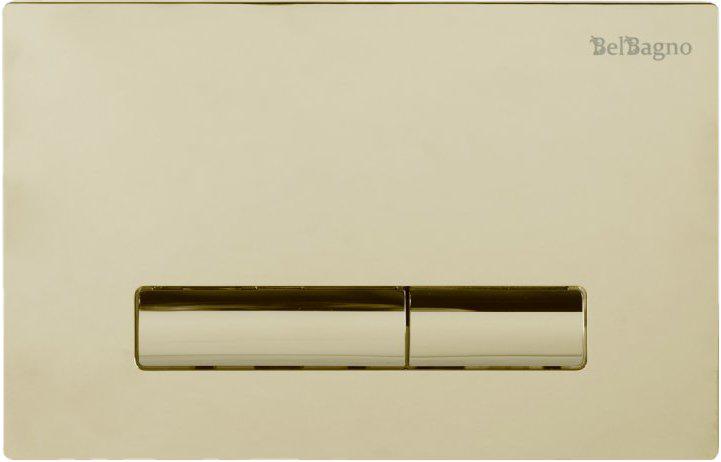 Кнопка двойного смыва, для инсталляции д/унитаза, (цв. золото глянец), BelBagno Genova ZZ