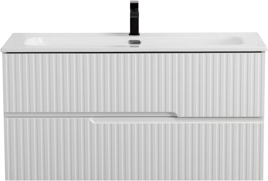 База под раковину подвесная с выкатными ящиками, 1000х450xh500мм, без раковины, (цв.Bianco Opaco), Duet ZZ