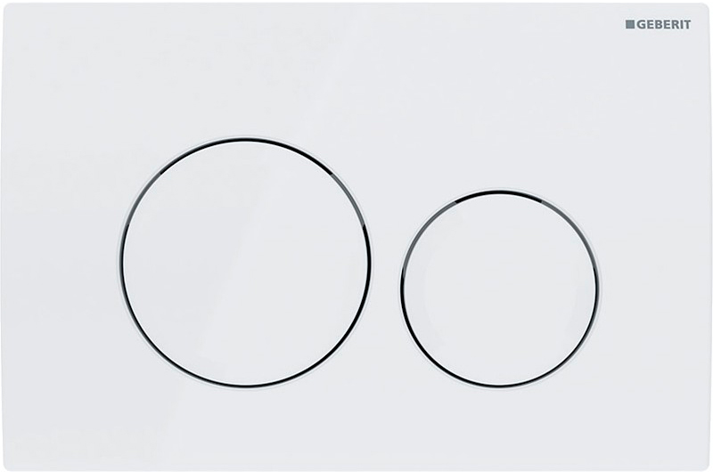 Клавиша двойного смыва Geberit "Delta21" (24.6х2.3х16.4 см) для инсталляции Geberit, цвет белый, ZZ