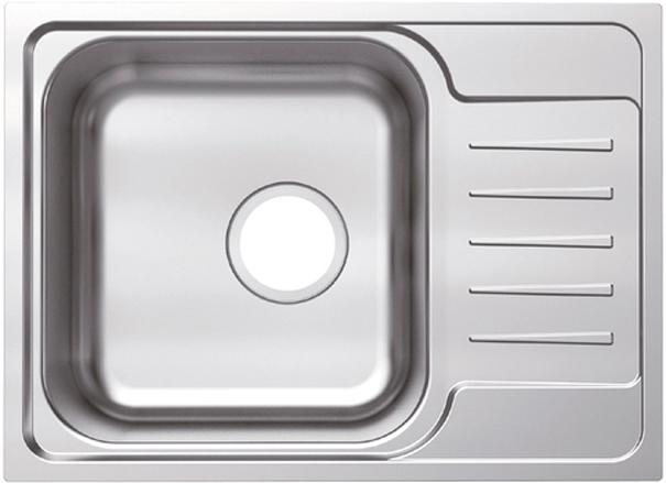Мойка кухонная 605х440х180 мм, нержавеющая сталь, сатин ZZ