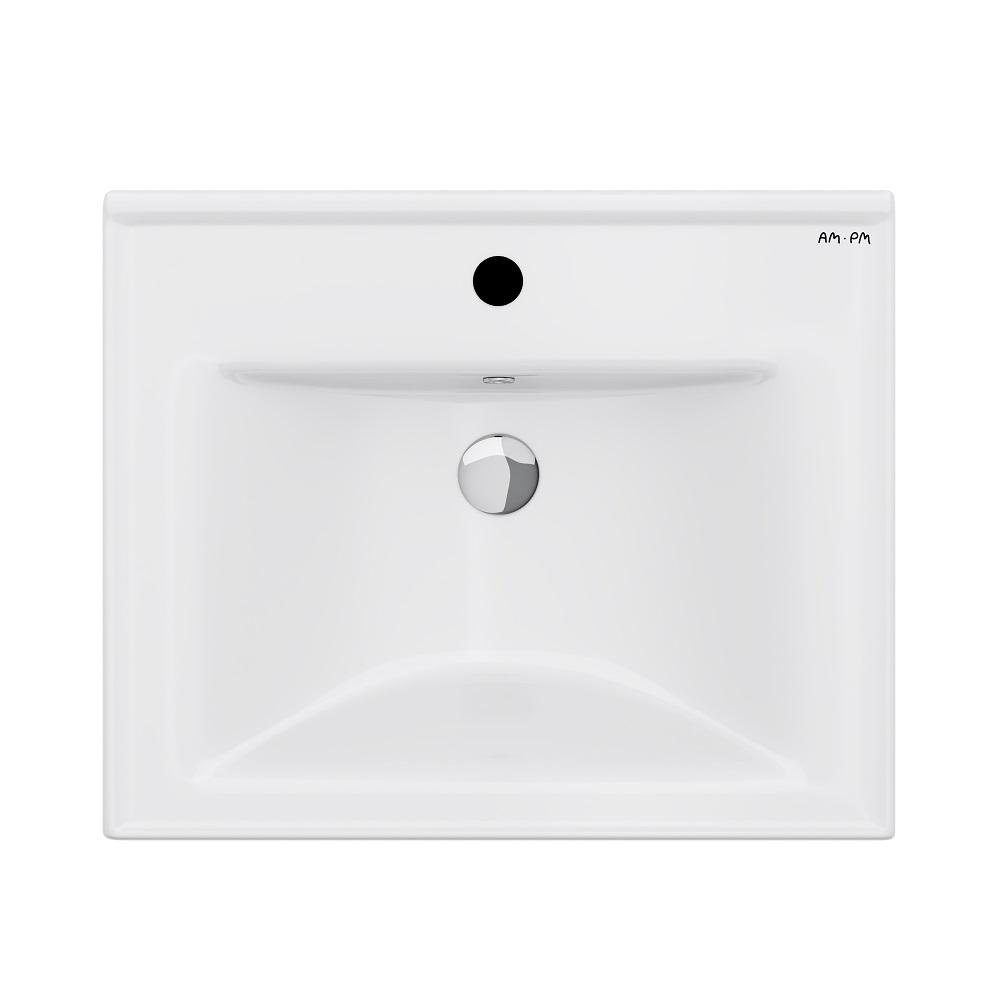 Раковина мебельная, керамическая, 55 см. X-Joy для тумбы X-Joy 55, встроенная, цвет: белый, глянец, ZZ