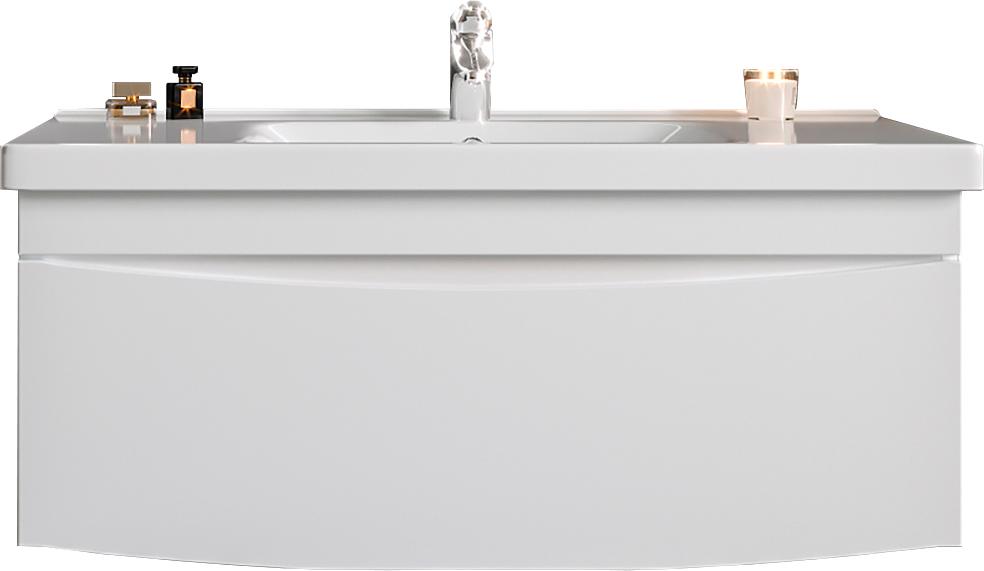 Тумба подвесная  Бриклаер Вега "40", БЕЗ раковины, цвет белый ZZ