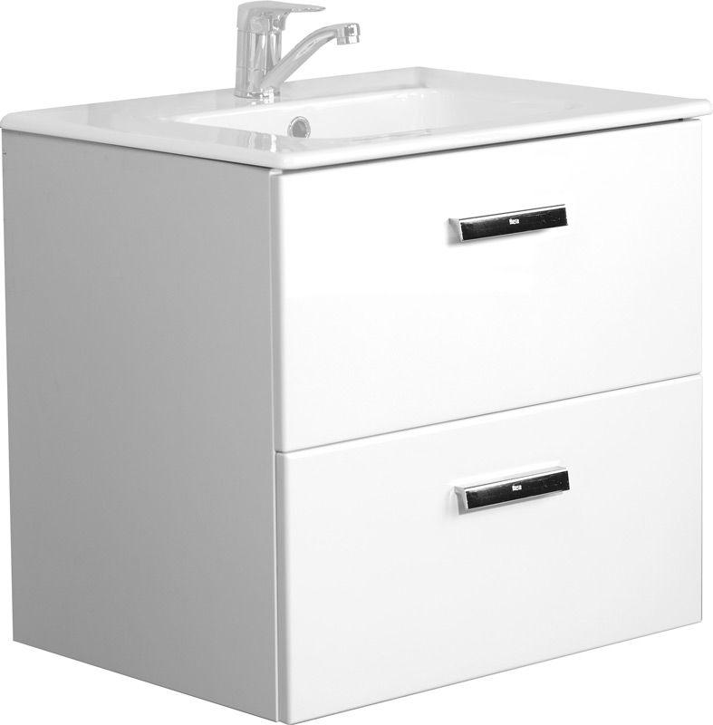 Тумба подвесная Victoria Nord  585х565х450 см, с 2 выдвиж. ящиками, Без раковины, цвет белый, крепеж в компл. ZZ