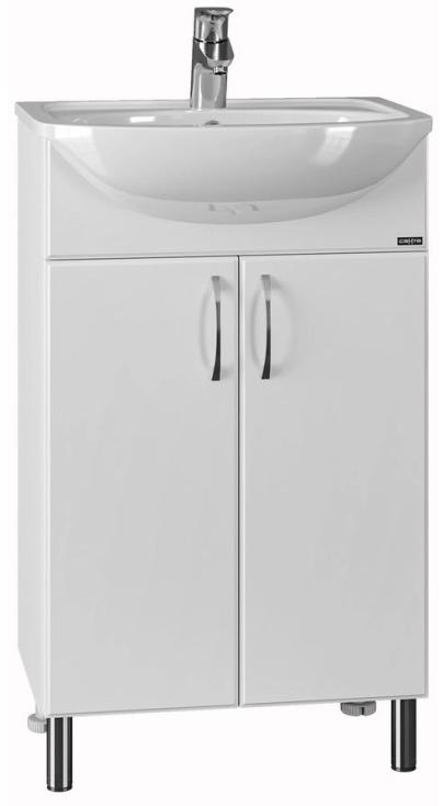 Тумба напольная "Сити"-50 см, БЕЗ раковины, цвет белый ZZ