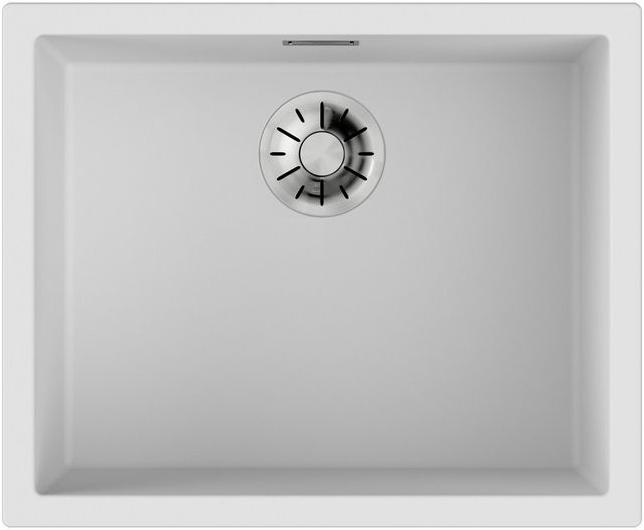 Мойка кухонная Yamakawa 55-U/I-WH, 500x400 мм, в комплекте крепёж, донный клапан, сифон, цв. белый ZZ