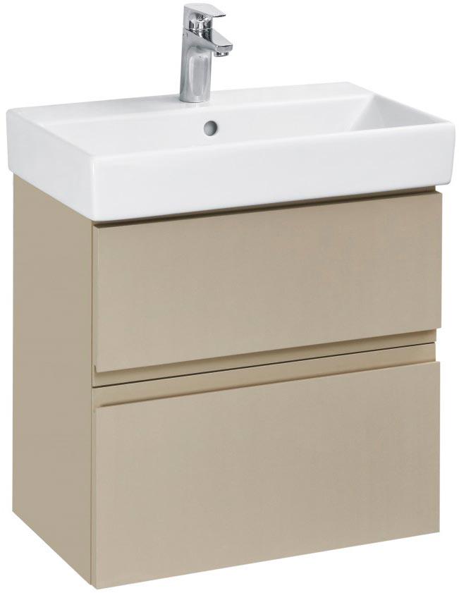 Тумба подвесная 60 см, 2 ящика, без раковины, цв. капучино ZZ