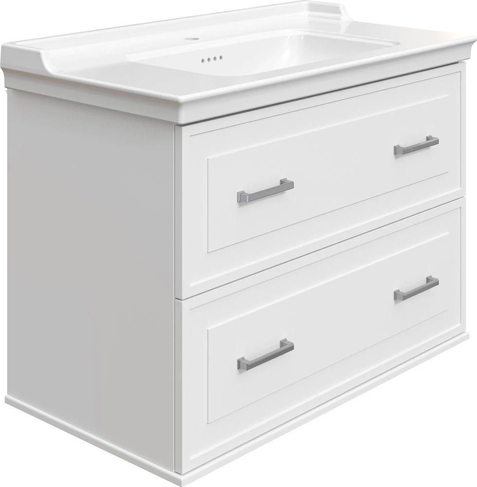 Тумба подвесная для комплекта Хадстен 100 см, 95x50,4x66,6 см, 2 выдвиж.ящика,, цв. белый, ZZ