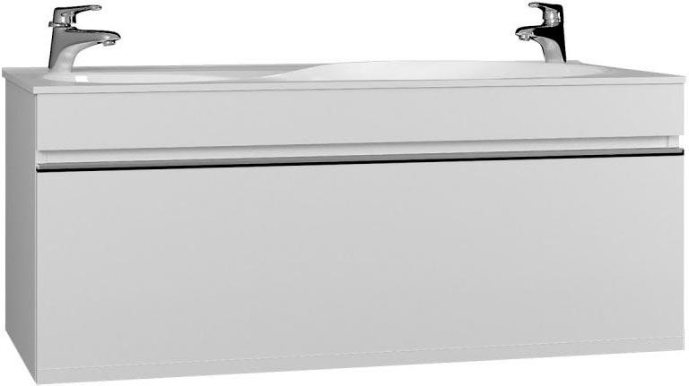 Тумба подвесная 100 см, 1 выдвижной ящик, БЕЗ раковины, цвет белый глянец ZZ