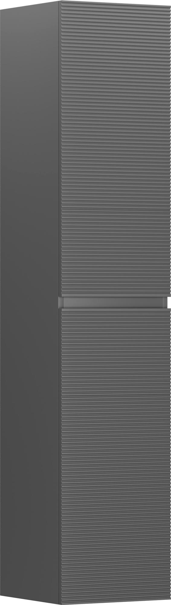 Шкаф-пенал подвесной 350х350х1650 мм  две дверцы, петли с доводчиками, расположение петель R/L, цвет Grey soft ZZ