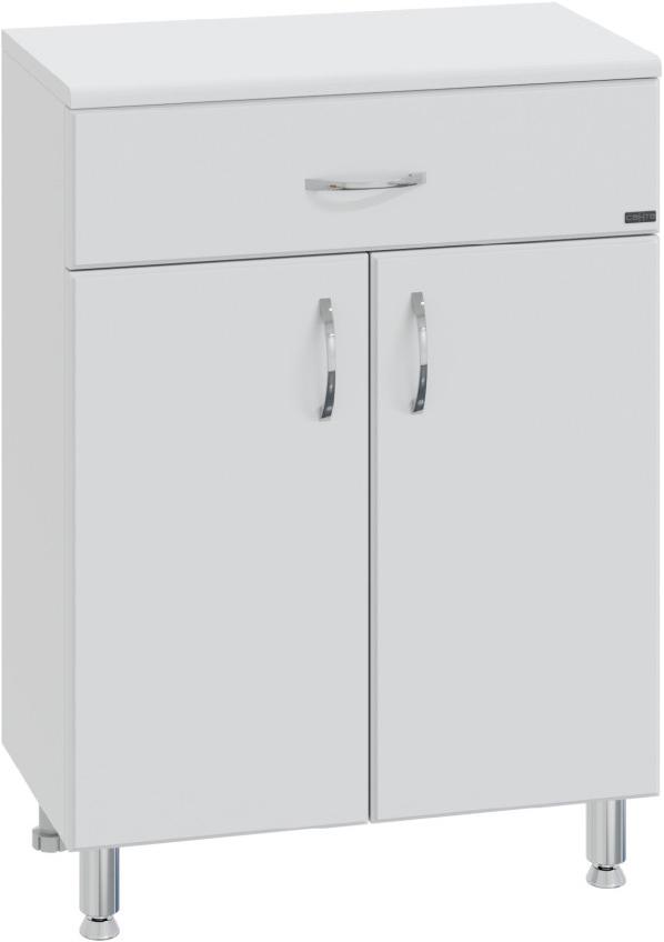 Тумба напольная СанТа TH 60 2 двери, 1 ящик (РАКОВИНА не предусмотрена), цвет белый ZZ