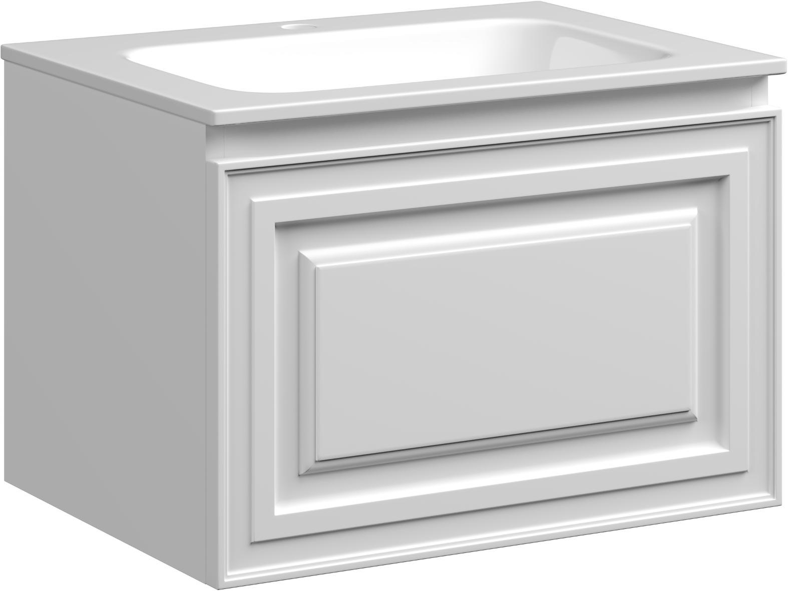 Тумба подвесная Very 590х450х500 мм, без раковины, цвет белый ZZ