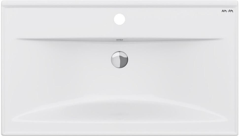 Раковина мебельная,керамическая, 80 см, встроенная, цвет: белый, глянец XX