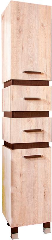 Шкаф-пенал Техас дуб кантри, венге ZZ