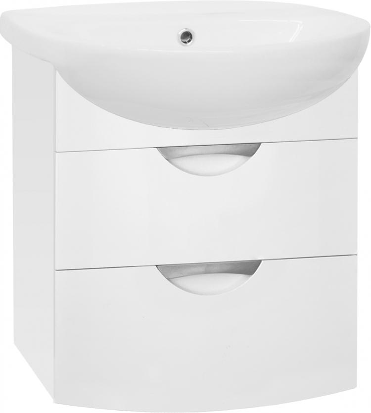 Тумба напольная "Жасмин"-55 см, БЕЗ раковины, цвет белый ZZ