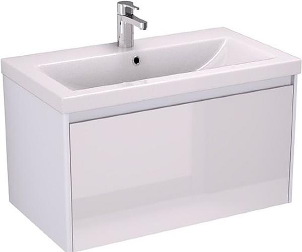 Тумба подвесная Velvex Klaufs 80.1Y, БЕЗ раковины, цвет белый ZZ