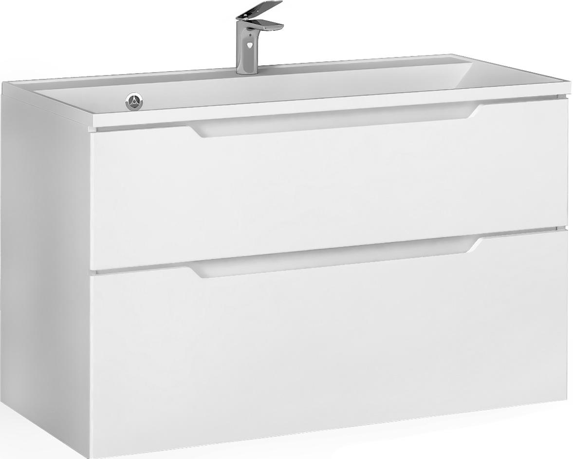 Тумба для комплекта Raval Wector 100, подвесная, белая ZZ