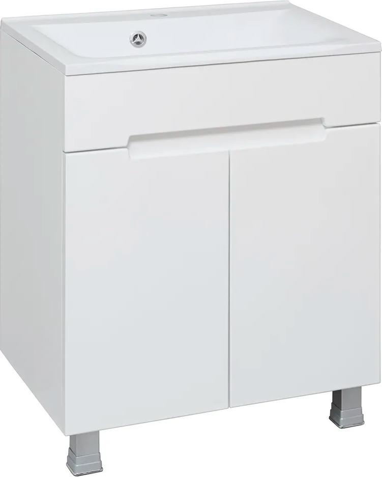 Раковина для мебели 65 см, литьевой мрамор, цв. белый