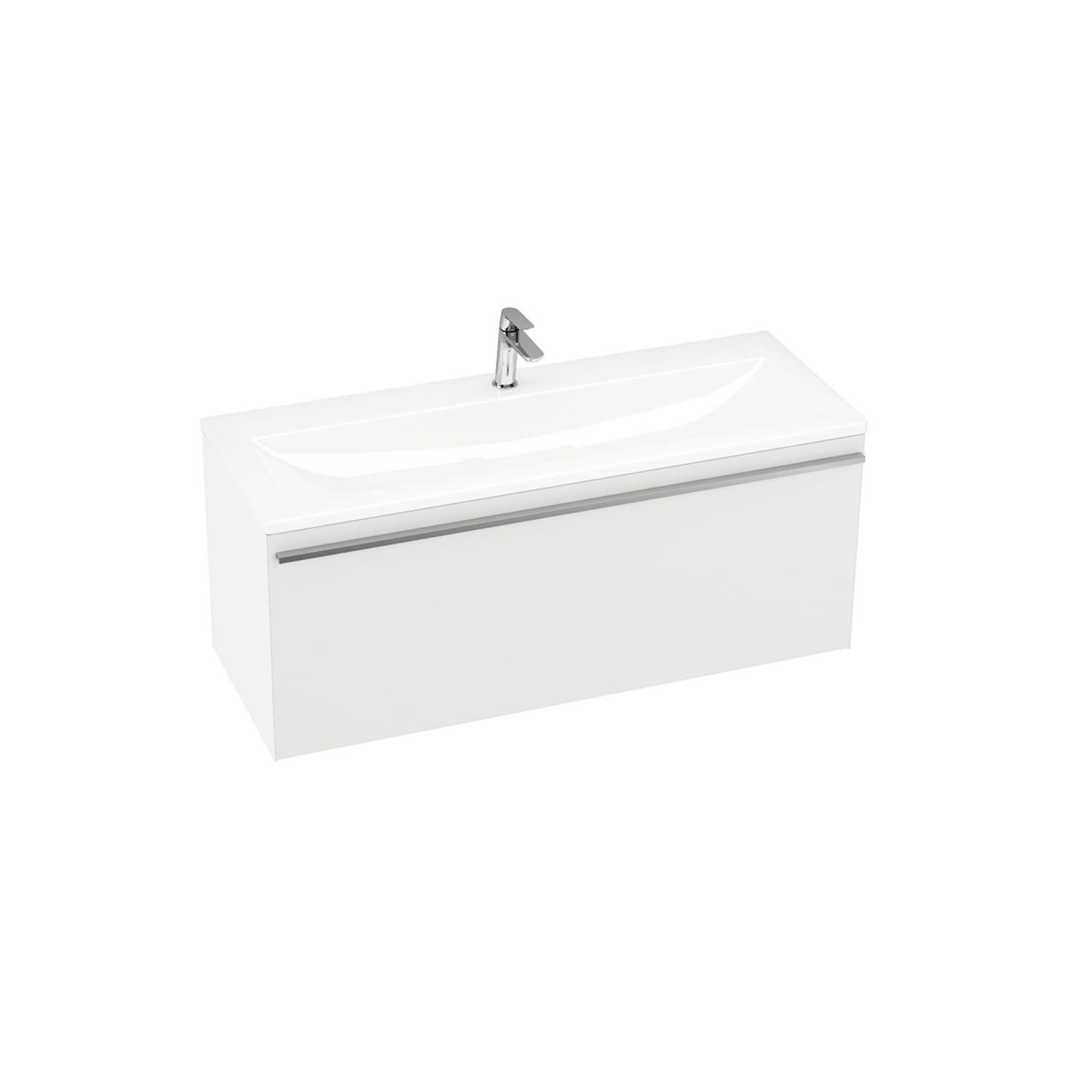 Тумба подвесная Ravak  под умывальник SD 800 Clear белая/белая, БЕЗ раковины, ZZ