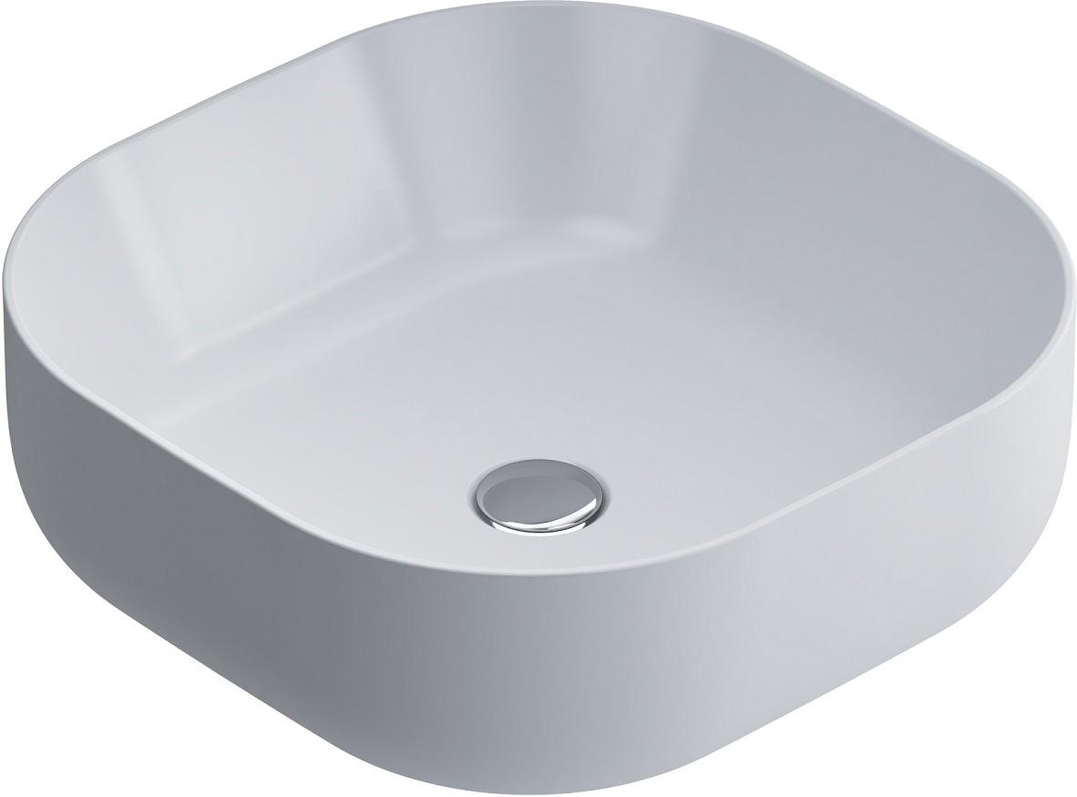 Раковина накладная, квадрат, 430х430 мм, цв.белый глянец