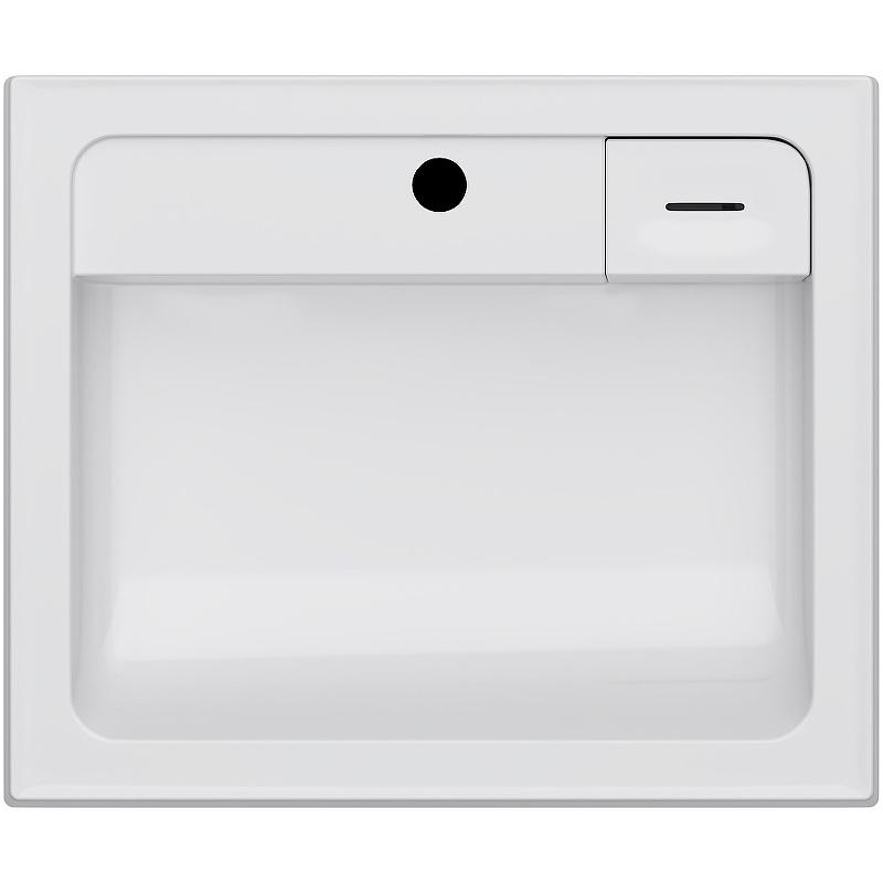 Раковина для стиральной машины AMPM X-Joy M85AWCC0602WG, 60х50х13 см, декор накладка на слив-перелив справа, кронштейн в комплекте, ZZ