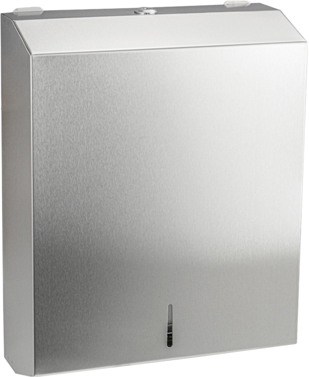 Диспенсер для бумажного полотенца на две пачки  с ключом / нержавейка ZZ