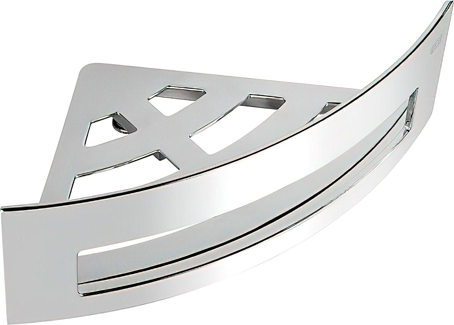 Полочка-решетка угловая, съёмная, 185х185х164хh81мм, (цв.хром), System2 ZZ